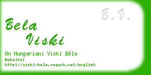 bela viski business card
